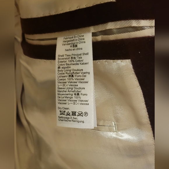 J Crew Ludlow Slim Fit Shawl Collar Tuxedo Jacket in Velvet 38S Men - Picture 4 of 5